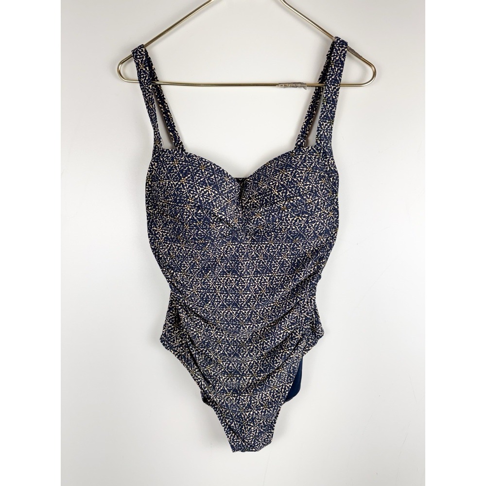 Bond-Eye Australia Niptuck Multicolored Ruched One-Piece Swimsuit Size 10 US